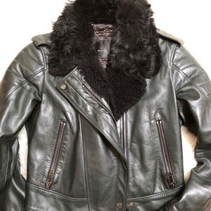 Belstaff motor cycle jacket with shearling
